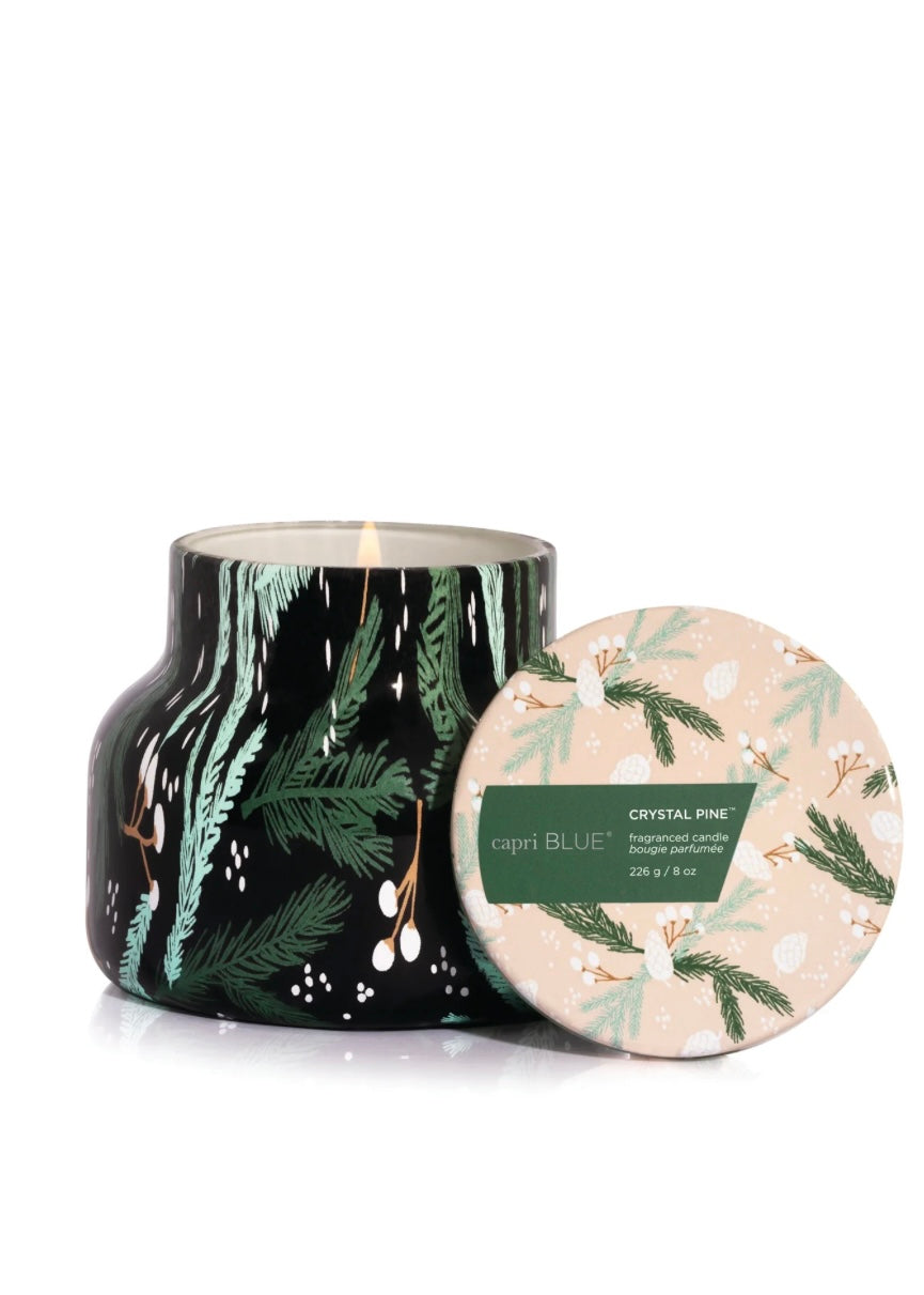Crystal Pine Holiday Pattern Play Petite Candle