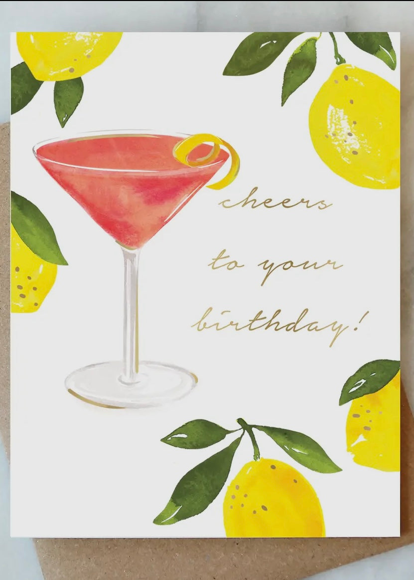 Cosmopolitan Birthday Greeting Card