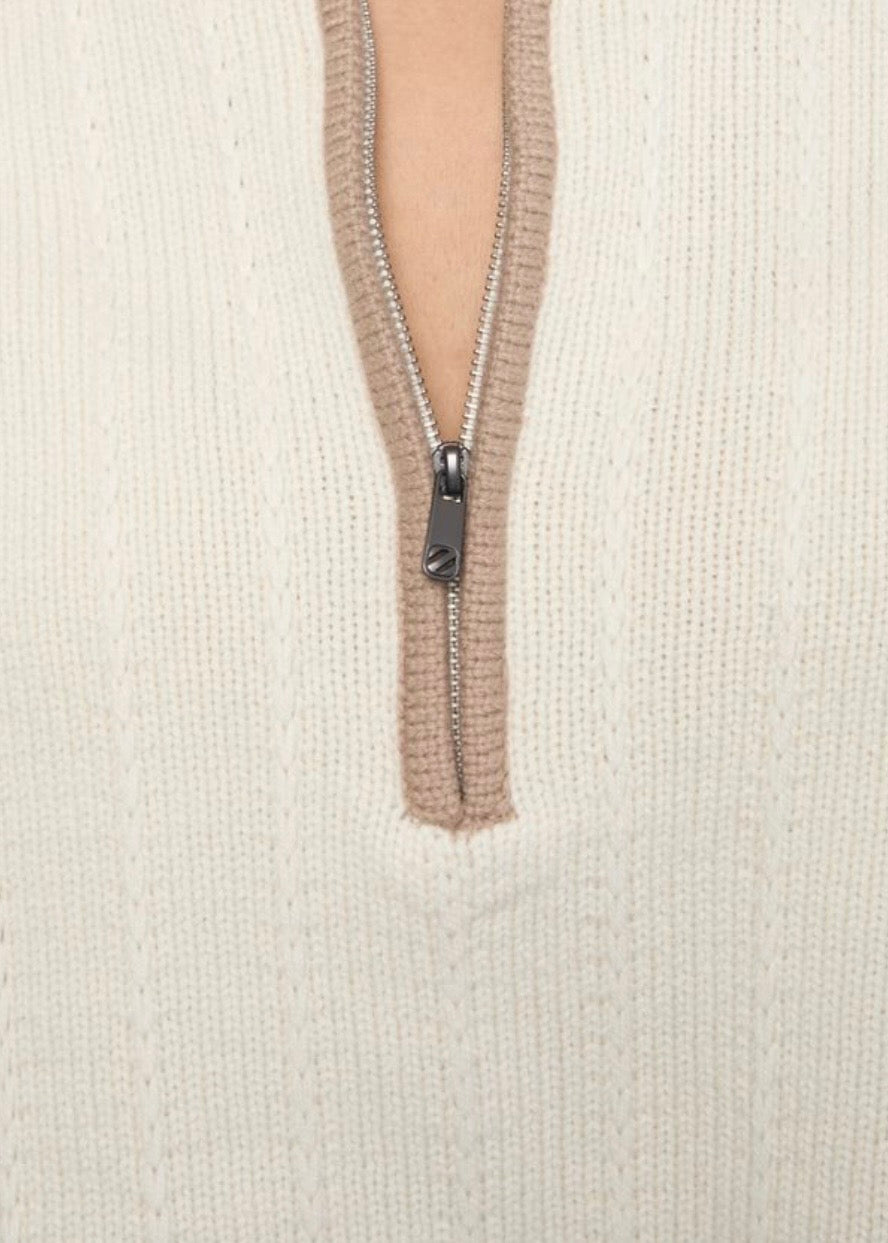 Outline Half Zip Sweater