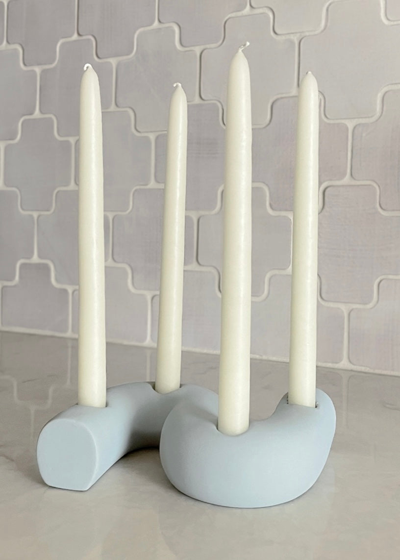 Squiggle Ceramic Taper Candle Holder