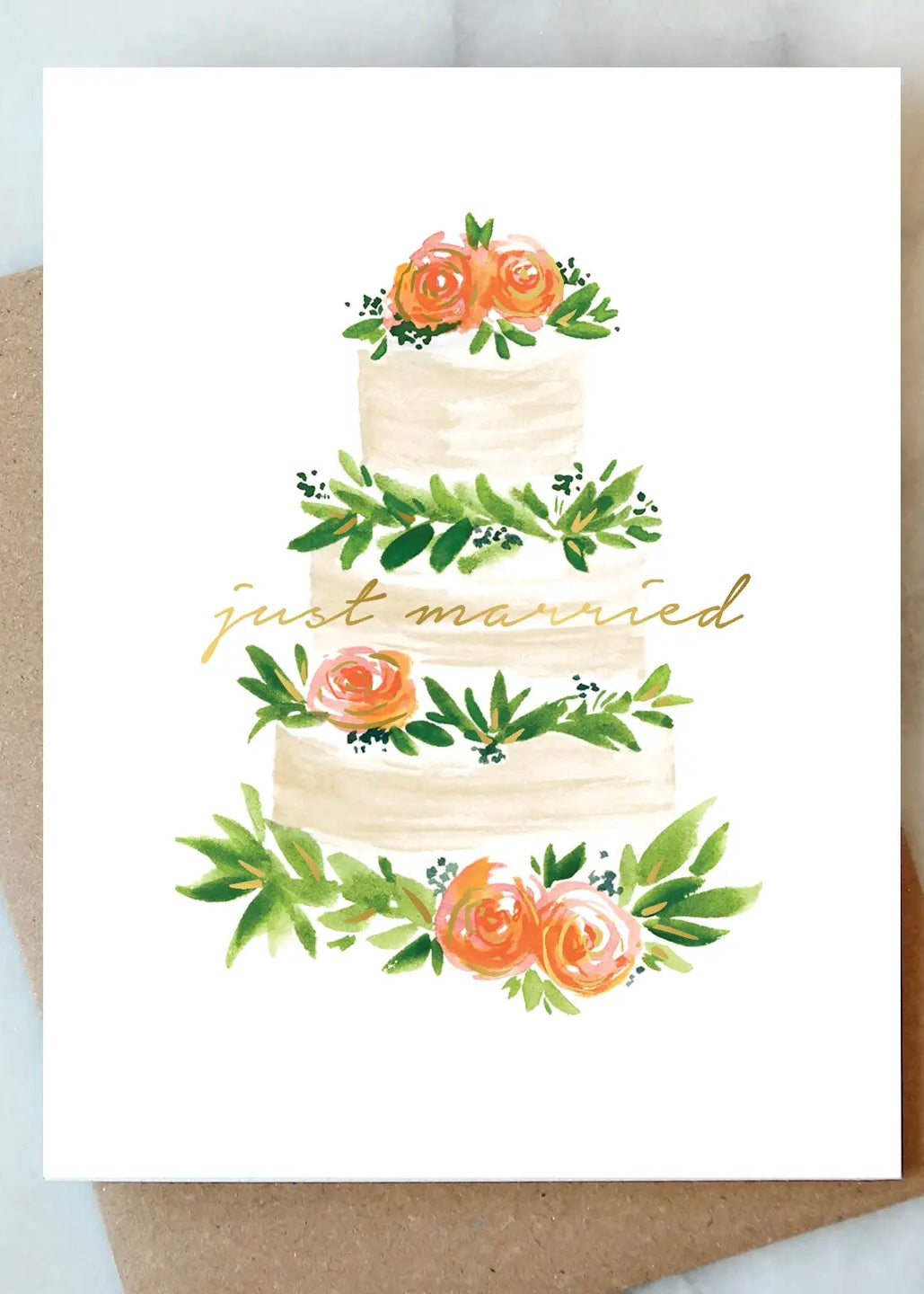 Just Married Cake Card