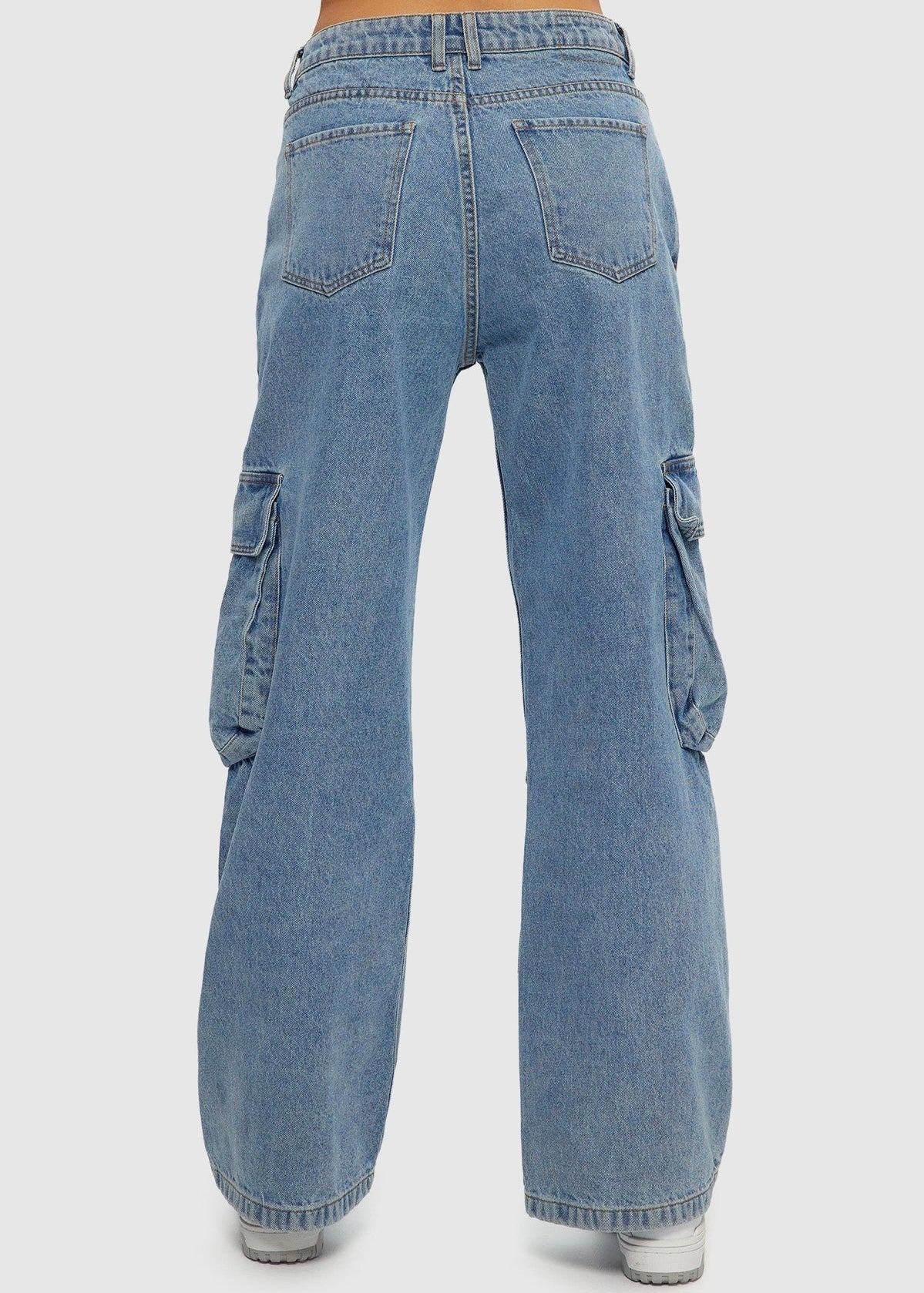 Low Rise Cargo Denim