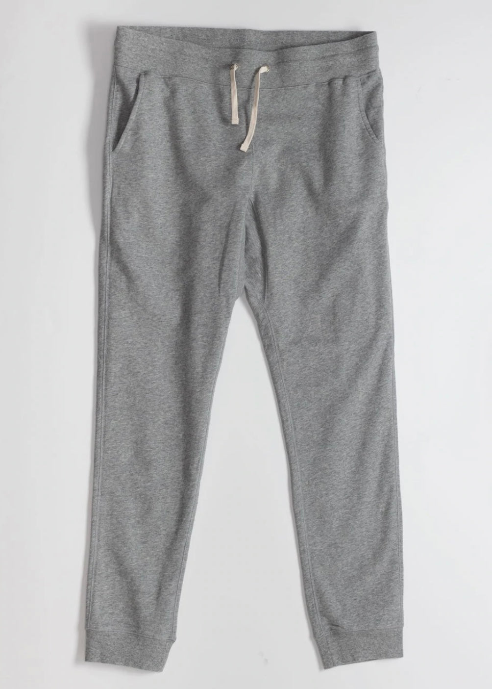 French Terry Sweatpants in Black and Melange Grey
