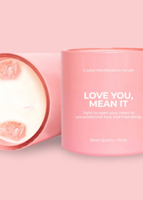 Love You, Mean It Crystal Manifestation Candle