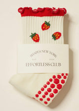 Strawberry Ruffle Grip Socks