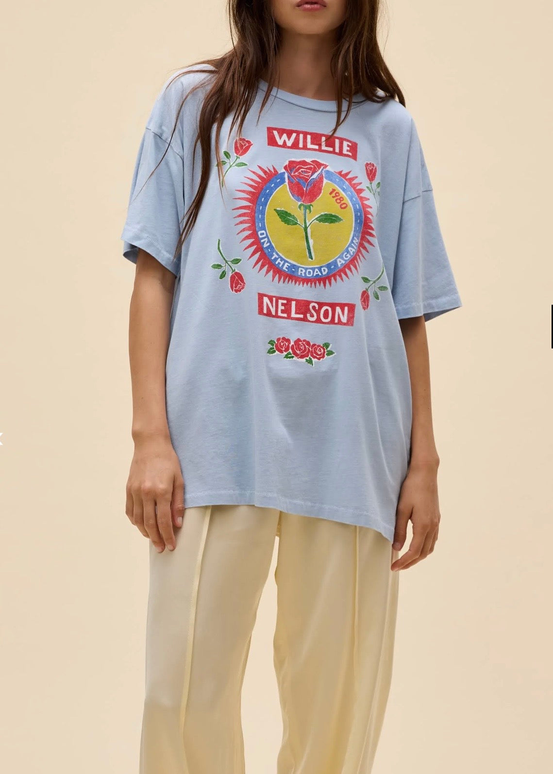 Willie Nelson Rose Label Merch Tee