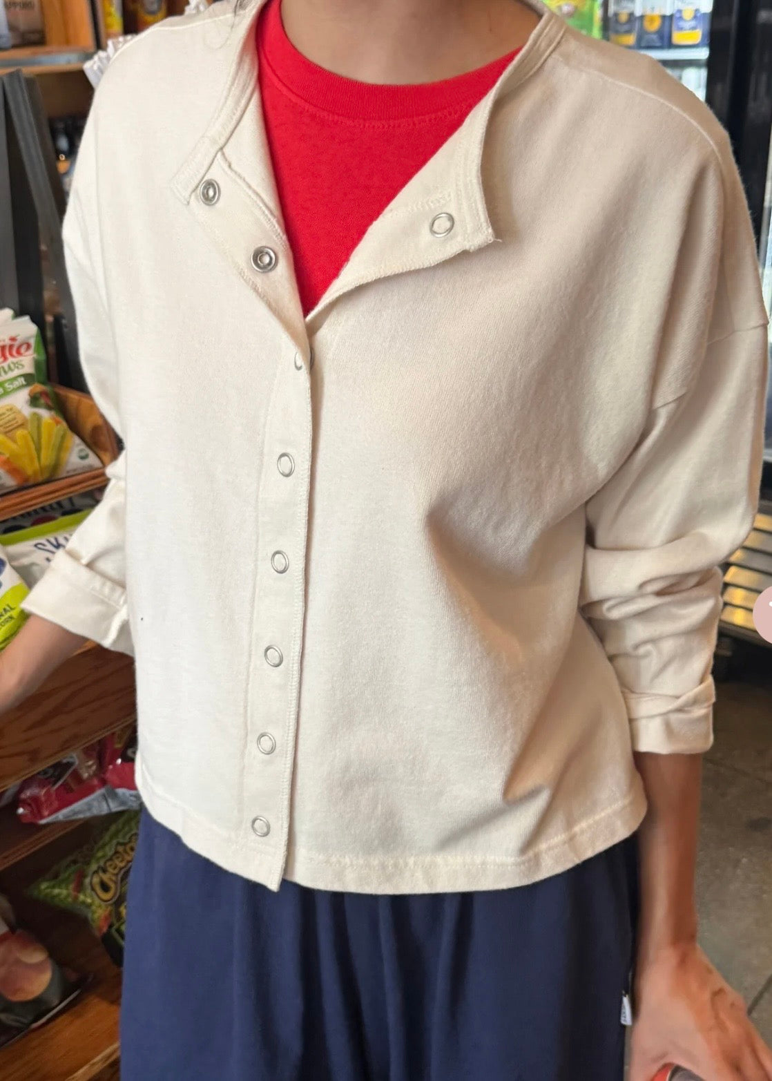 *pre-order Soft Jersey Snap Cardigan