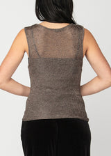 Metallic Mesh Top