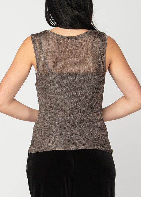 Metallic Mesh Top