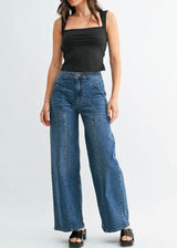 Livie Long Pocket Straight Jean