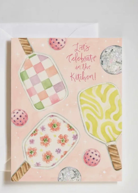 Celebration in the Kitchen Pickle Ball Card