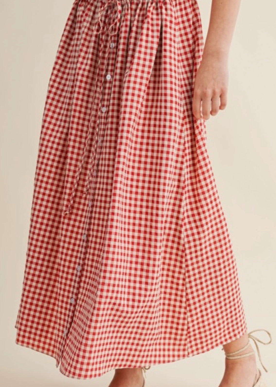 Gingham Long Skirt