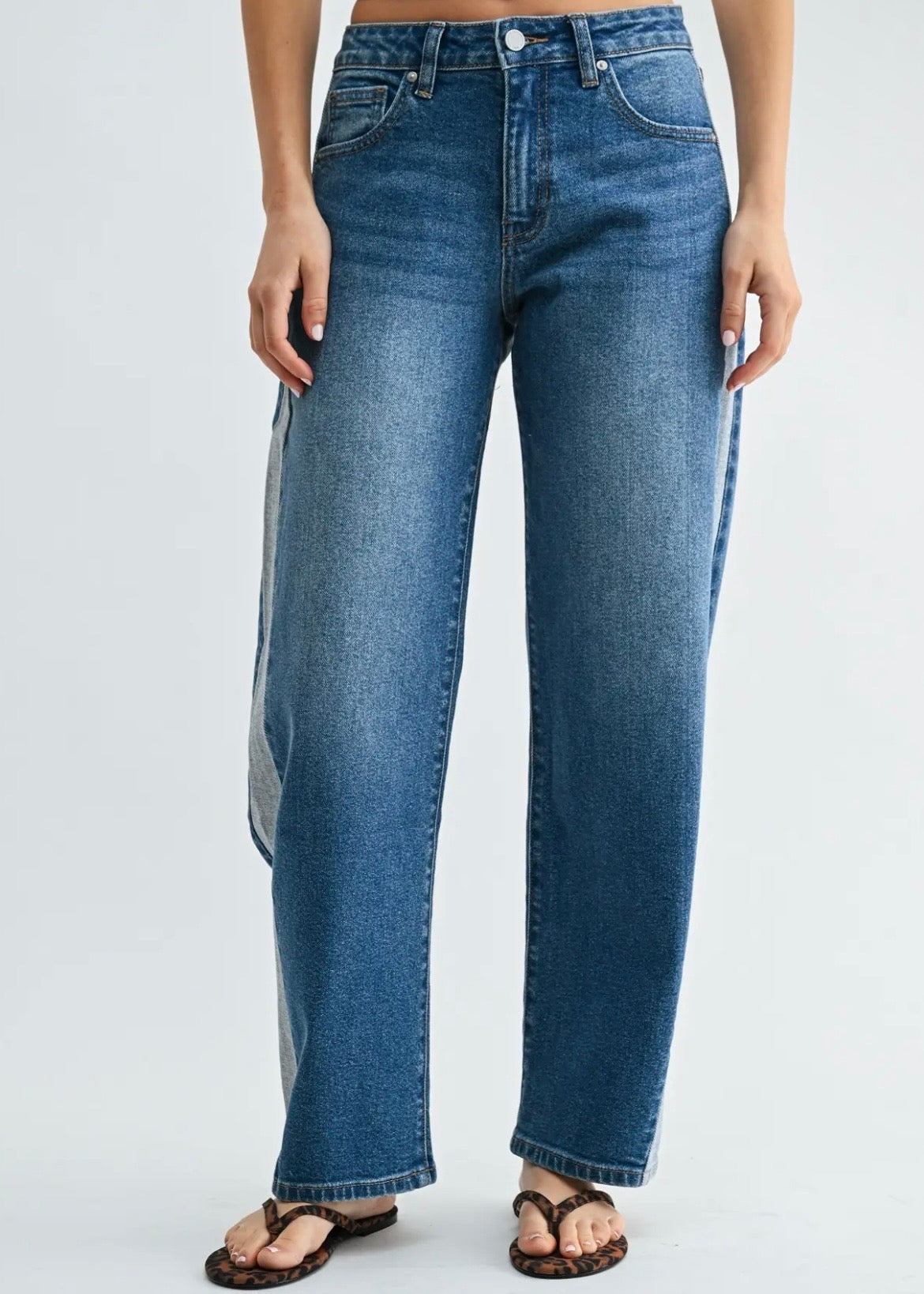Contrast Detail Straight Leg