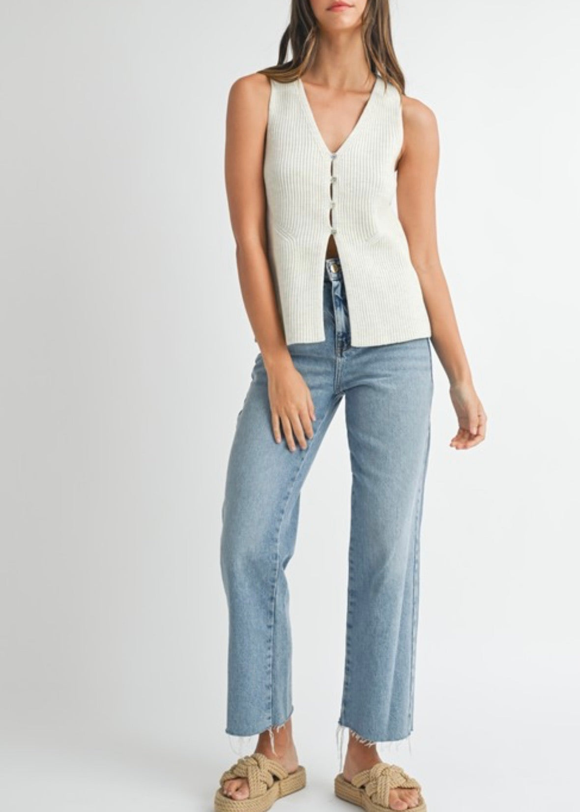 Holos Side Slit Sweater Vest