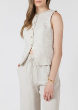 Ecru Button Up Vest