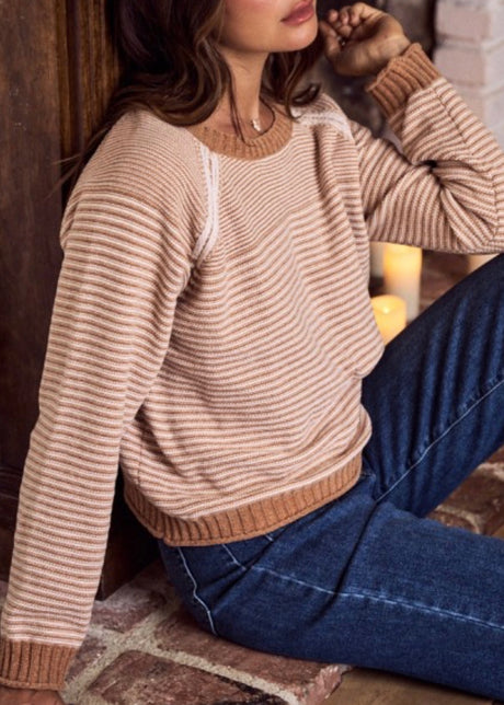 Chenille Stripe Sweater