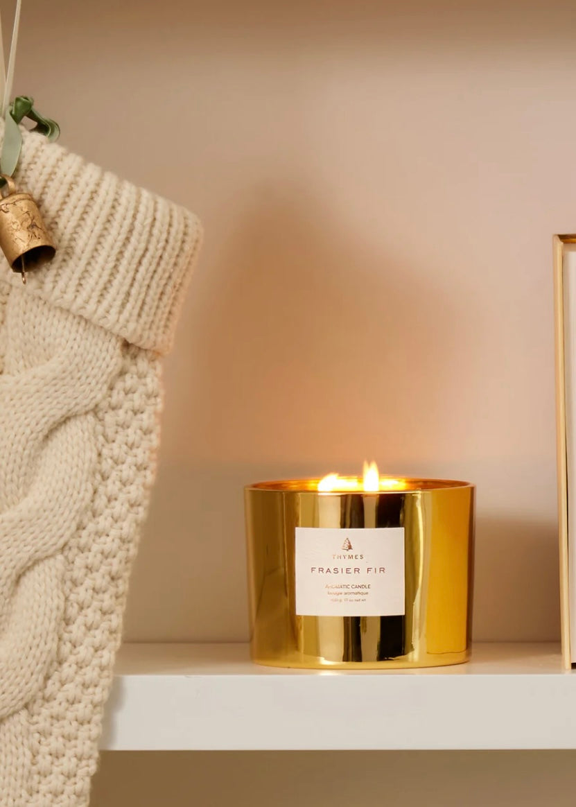 Frasier Fir Gilded Poured Candle 3-Wick