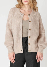 Crewneck Textured Cardigan