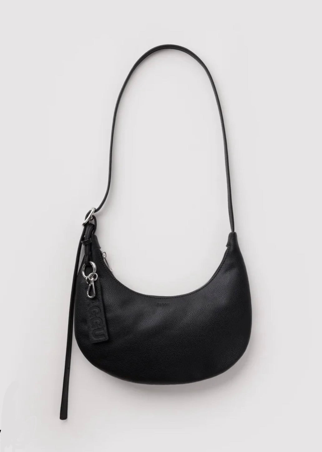 Small Recycled Leather Flat Crescent