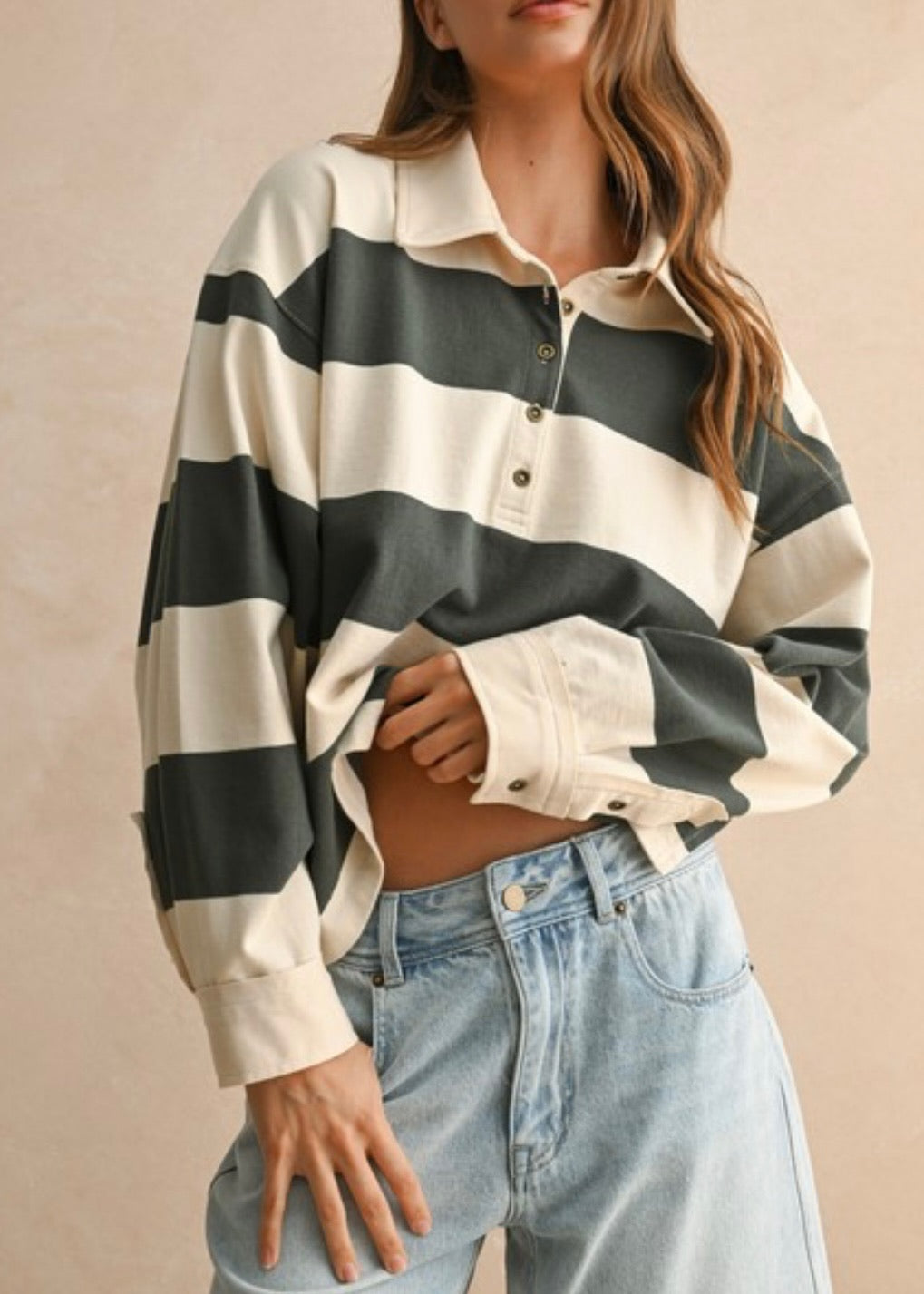 Rena Stripe Ruby Top