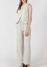 Ecru Button Up Vest