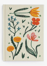 Embroidered Floral Journal