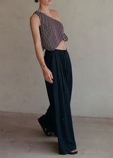 One Shoulder Stripe Top