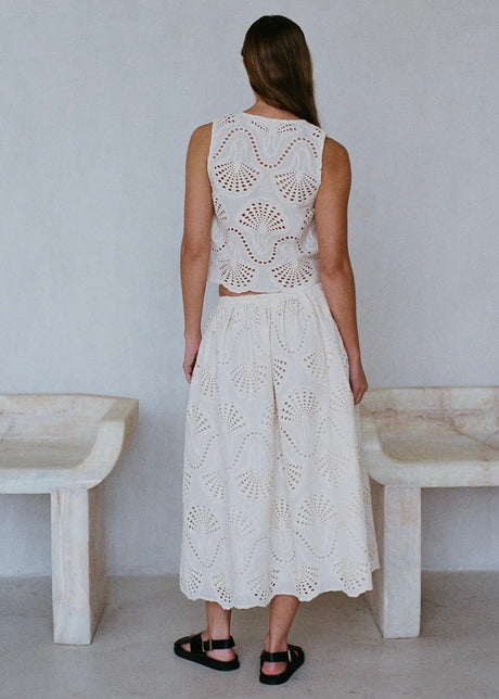 Eyelet Tie String Open Front Tank