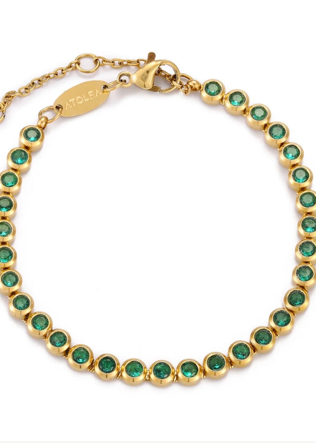 Green Tennis Bracelet