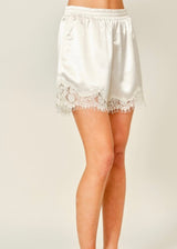 Lainey Satin Lace Shorts