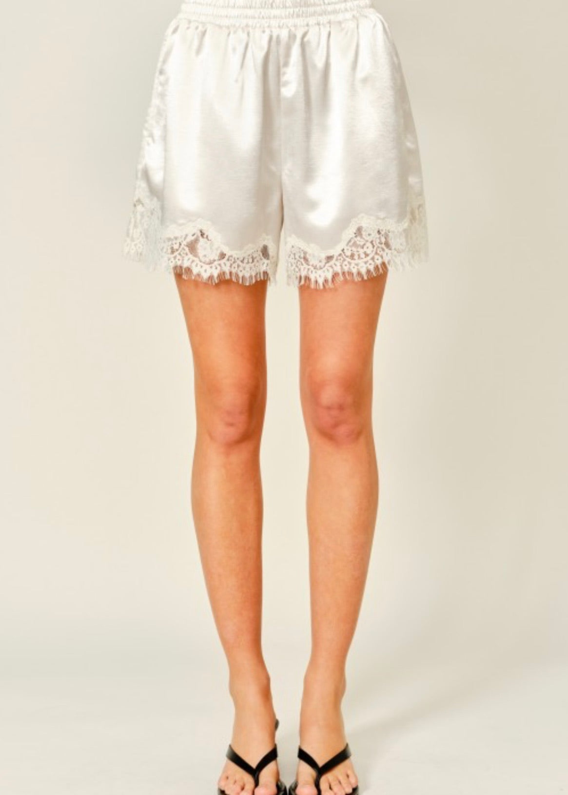 Lainey Satin Lace Shorts