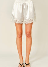 Lainey Satin Lace Shorts