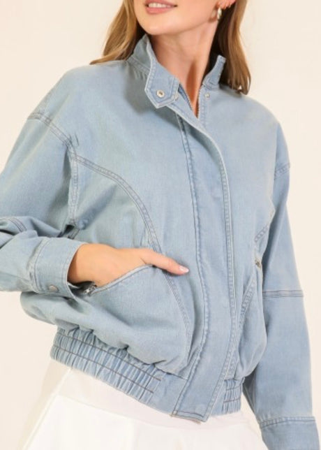 Rally Denim Bomber
