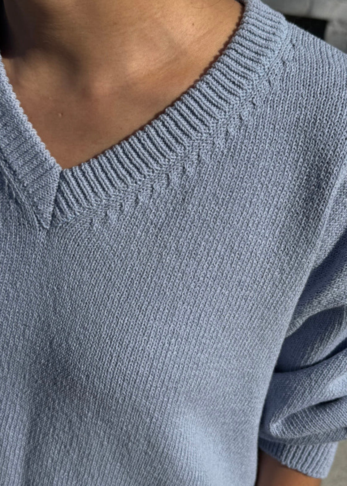 *pre-order Abby Cotton V-Neck Sweater