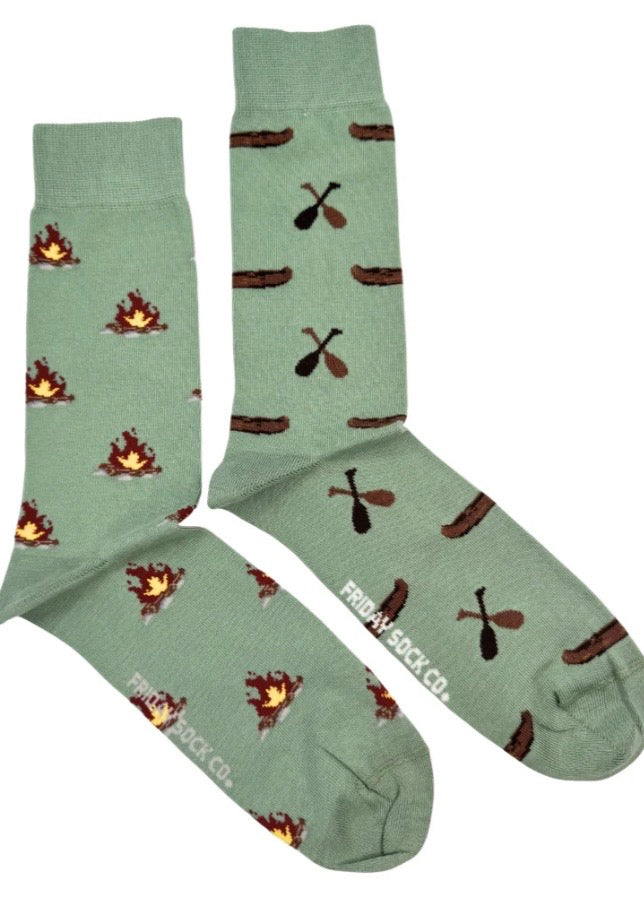 Canoe & Campfire Socks