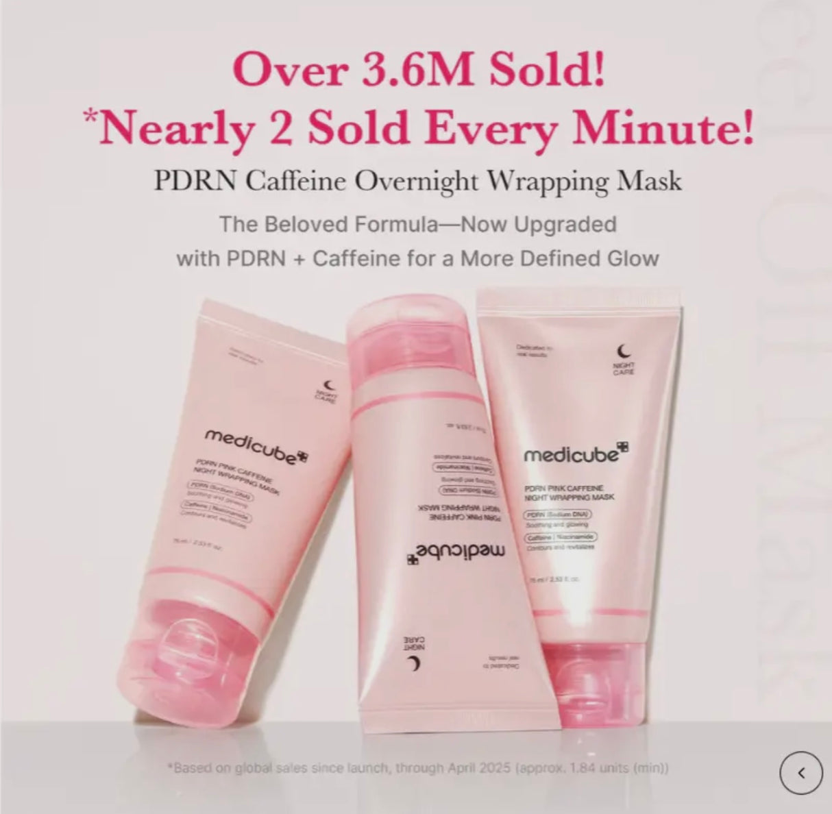 Medicube Pdrn Pink Caffeine Overnight Wrapping Mask