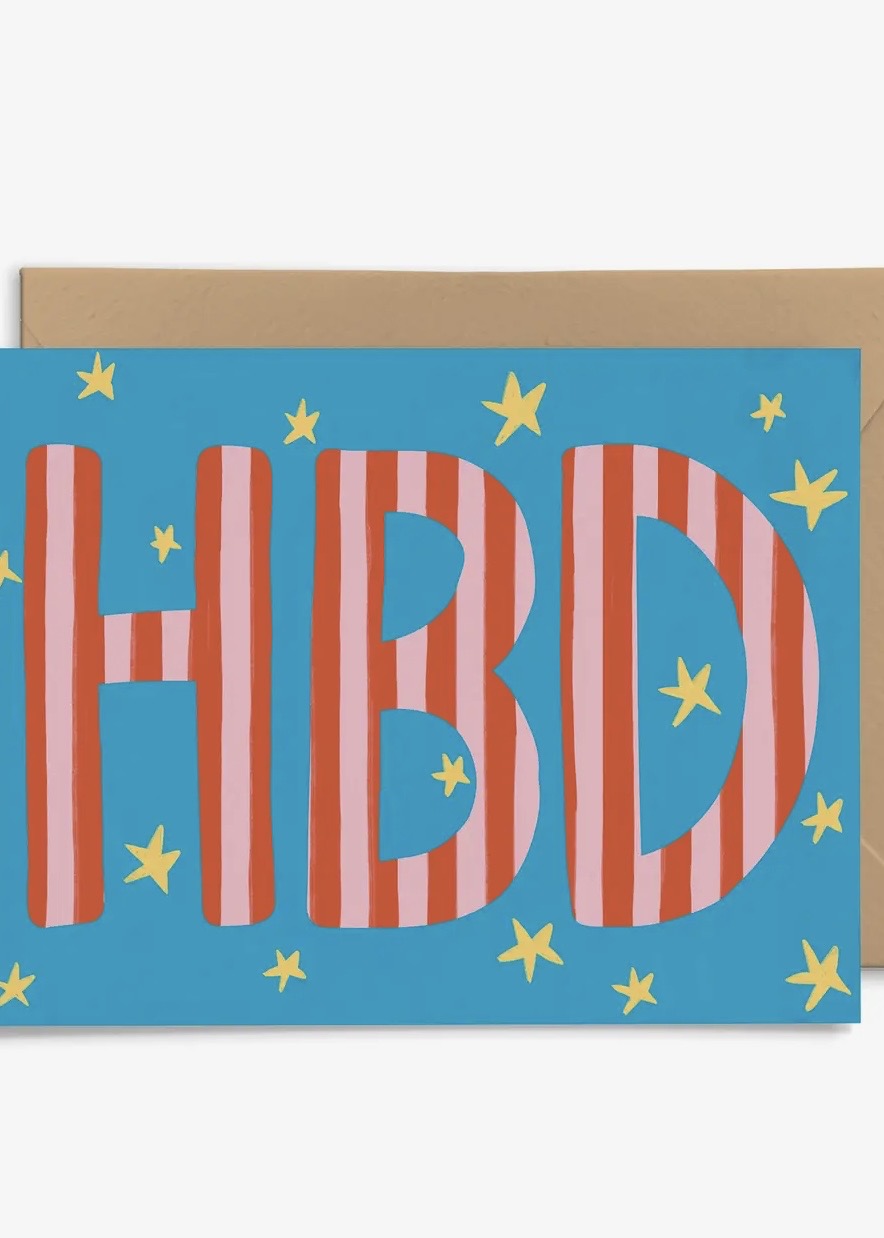 Hbd Blue Stars Card