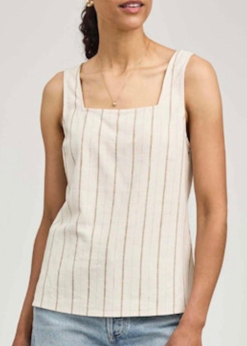 Vera Linen Stripe Tank