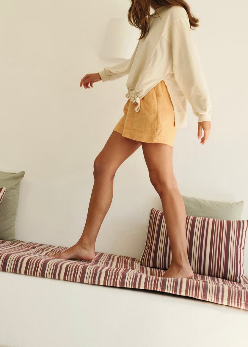 Cotton Sweatshirt with Ties