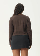Focus Seersucker Long Sleeve Top