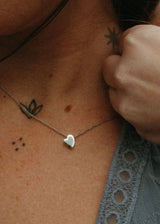 Heart Charm Necklace in Sterling Silver
