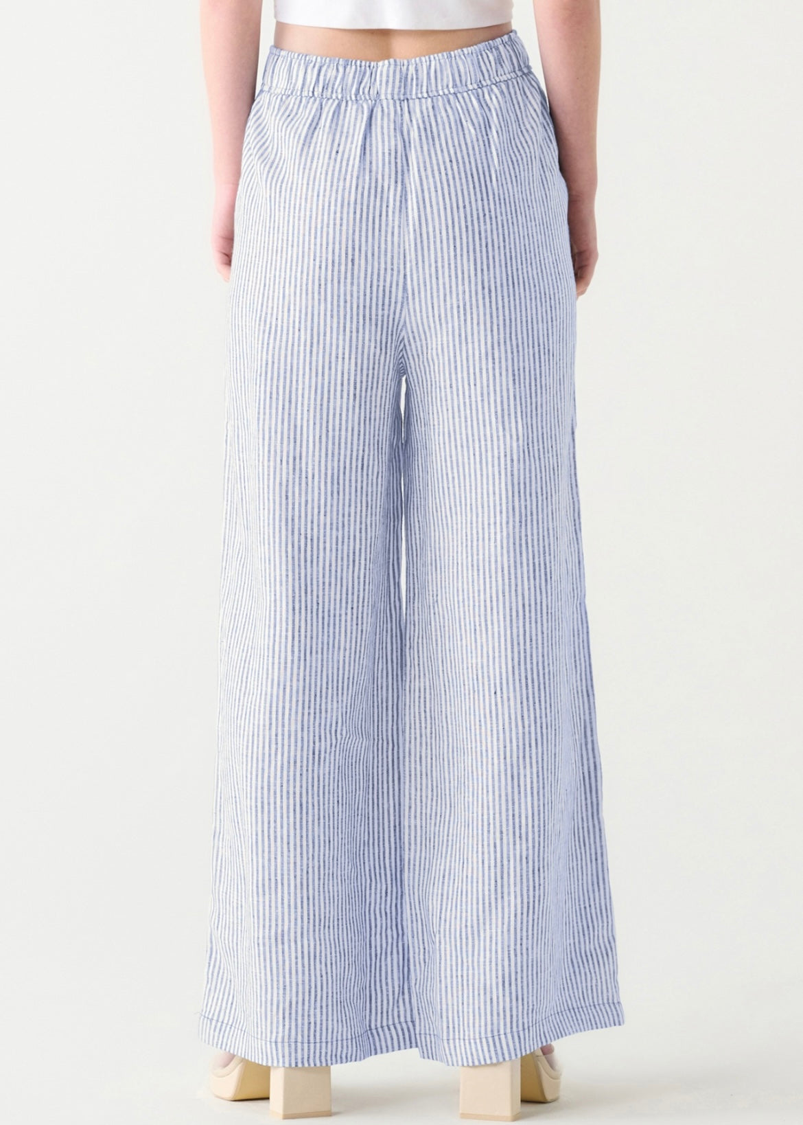 Elastic Waist Wide Leg Pant