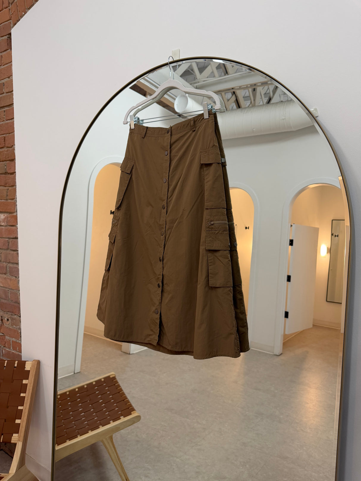 From Palmer Cargo Midi Skirt