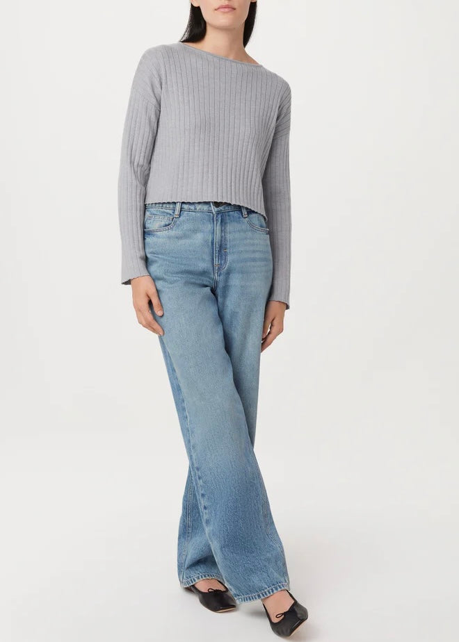 The Boat Neck Cropped Sweater