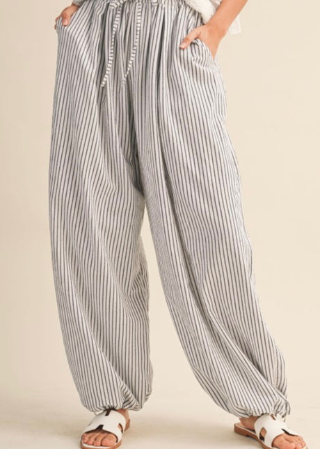 Stripe Balloon Pants