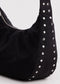 Medium Nylon Crescent Bag - Studs