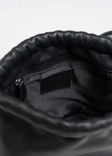 Gathered Leather Tote Bag
