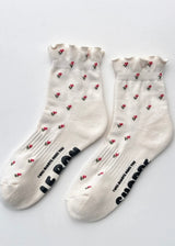 Petal Ruffle Hugger Sock