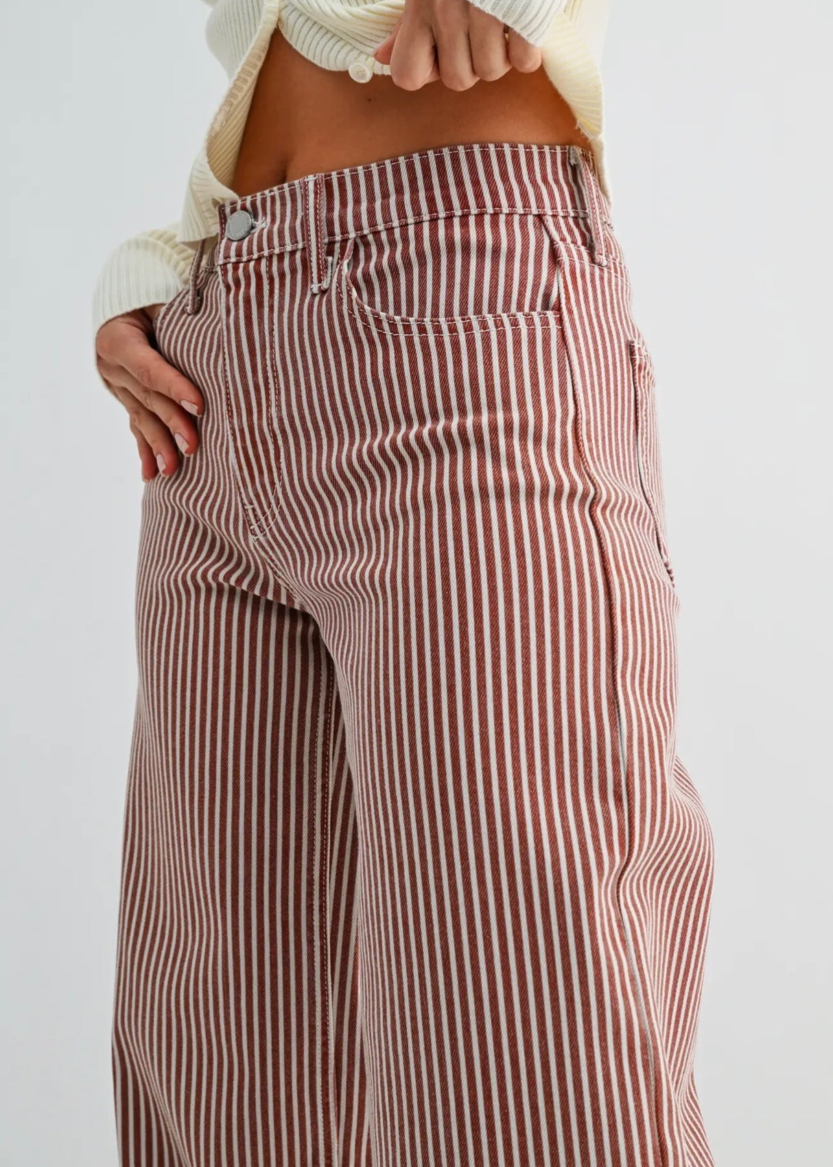 Relaxed Wide Leg Stripe