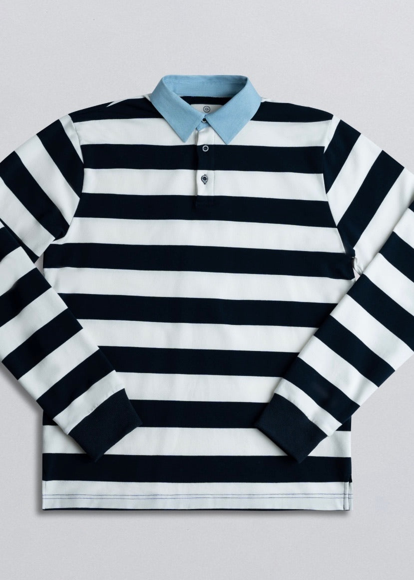 Denim Collar Rugby Shirt